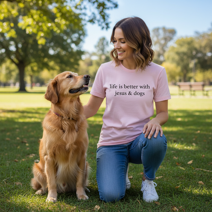 LIFE IS BETTER WITH JESUS - PREMIUM T-SHIRT