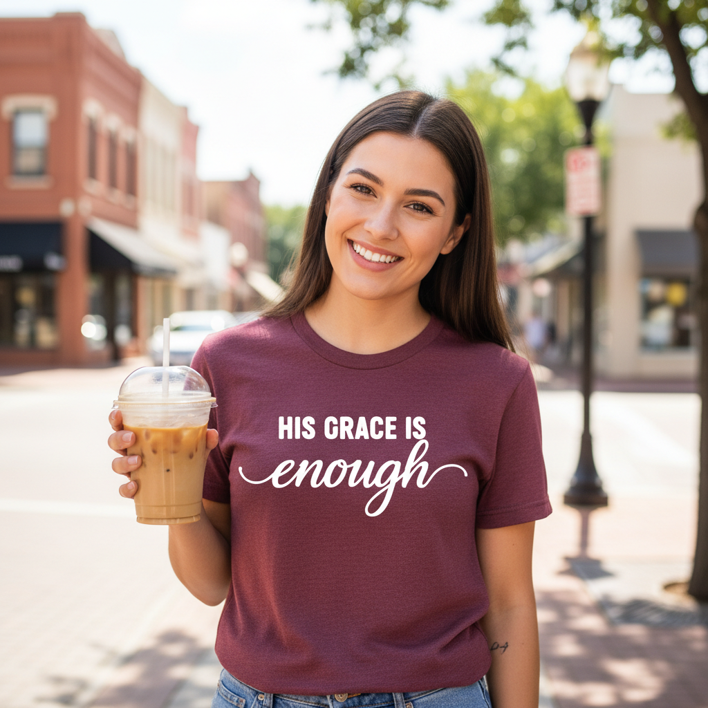 HIS GRACE IS ENOUGH - PREMIUM T-SHIRT
