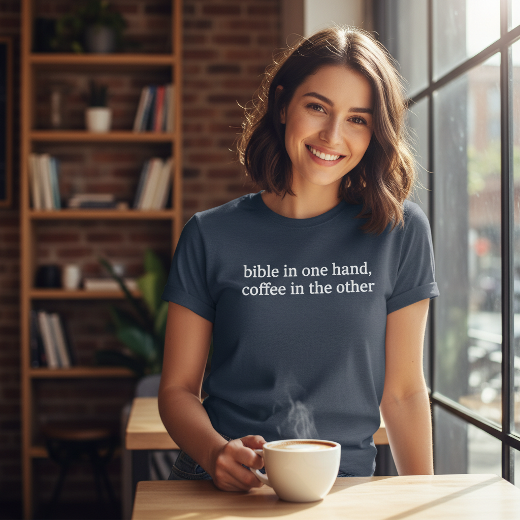 BIBLE IN ONE HAND - PREMIUM T-SHIRT