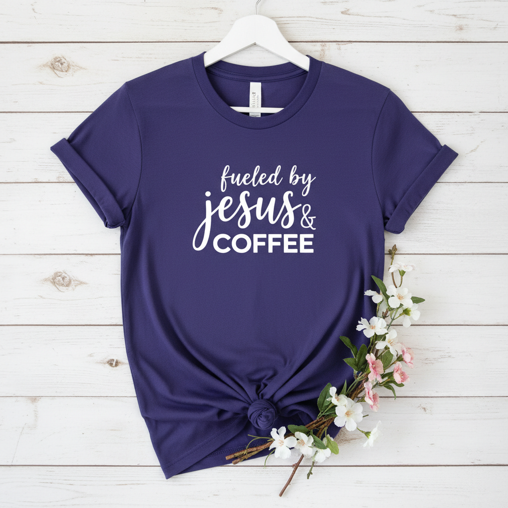 FUELED BY JESUS - PREMIUM T-SHIRT