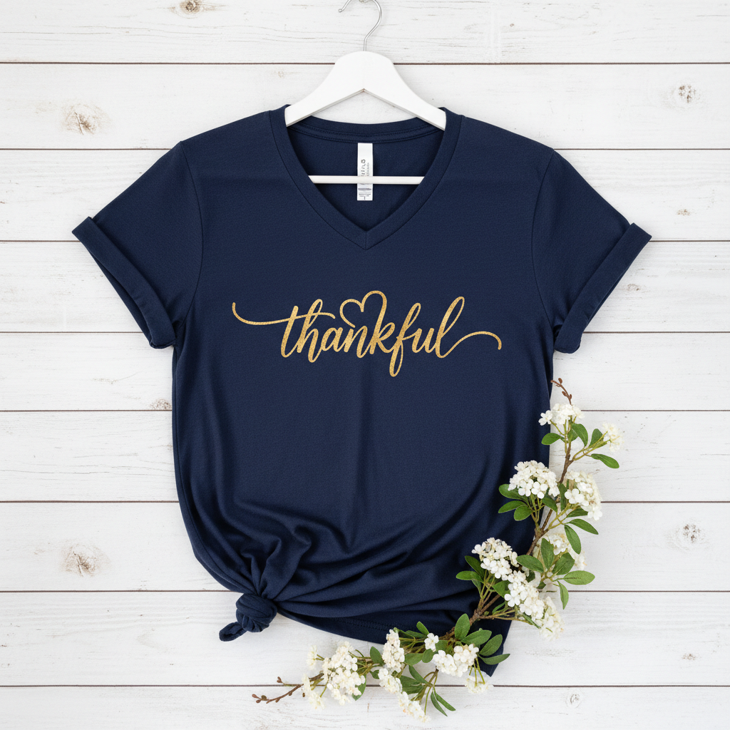 THANKFUL - V-NECK PREMIUM T-SHIRT