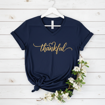 THANKFUL - V-NECK PREMIUM T-SHIRT