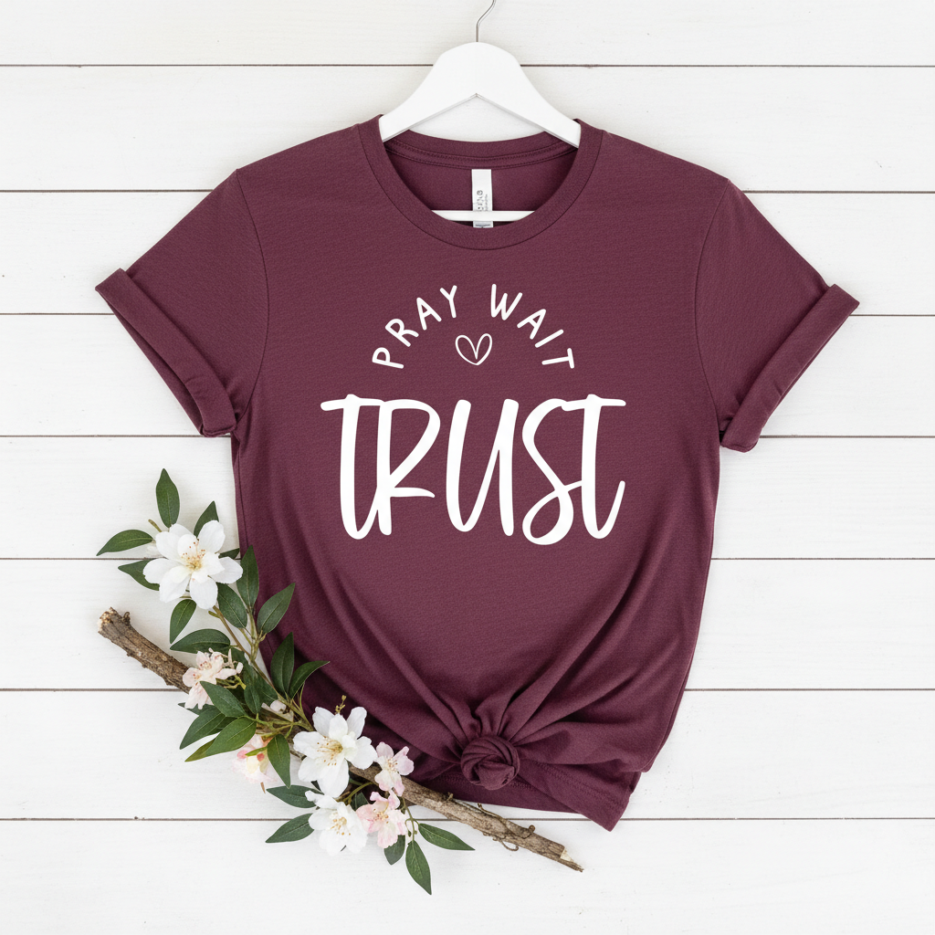 PRAY WAIT TRUST - PREMIUM T-SHIRT