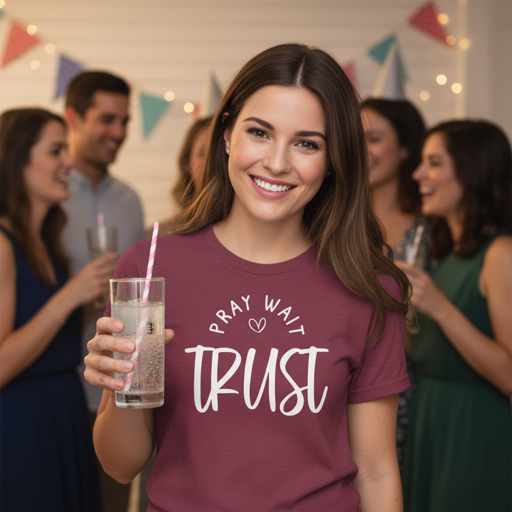 PRAY WAIT TRUST - PREMIUM T-SHIRT