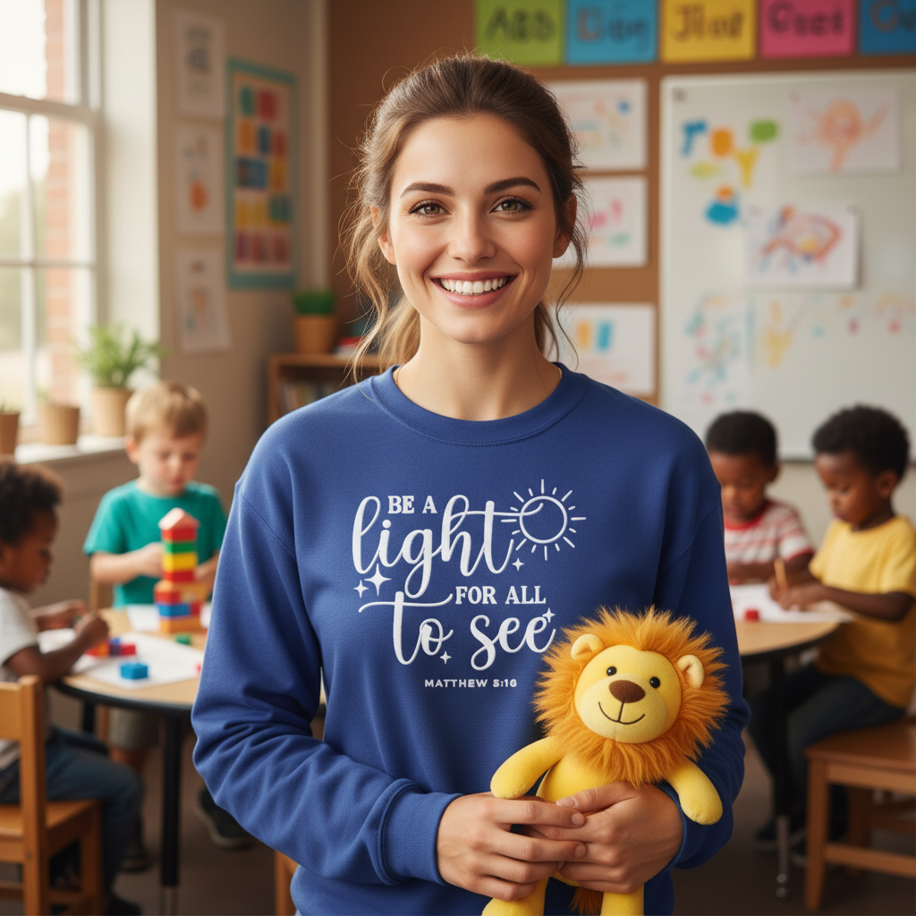 BE A LIGHT FOR ALL TO SEE - MEDIUM HEAVY WEIGHT SWEATSHIRT