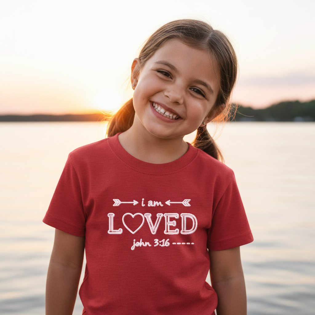 I AM LOVED JOHN 3:16 - YOUTH PREMIUM T-SHIRT