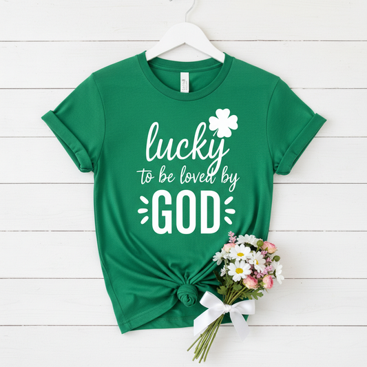 LUCKY TO BE LOVED BY GOD - YOUTH PREMIUM T-SHIRT