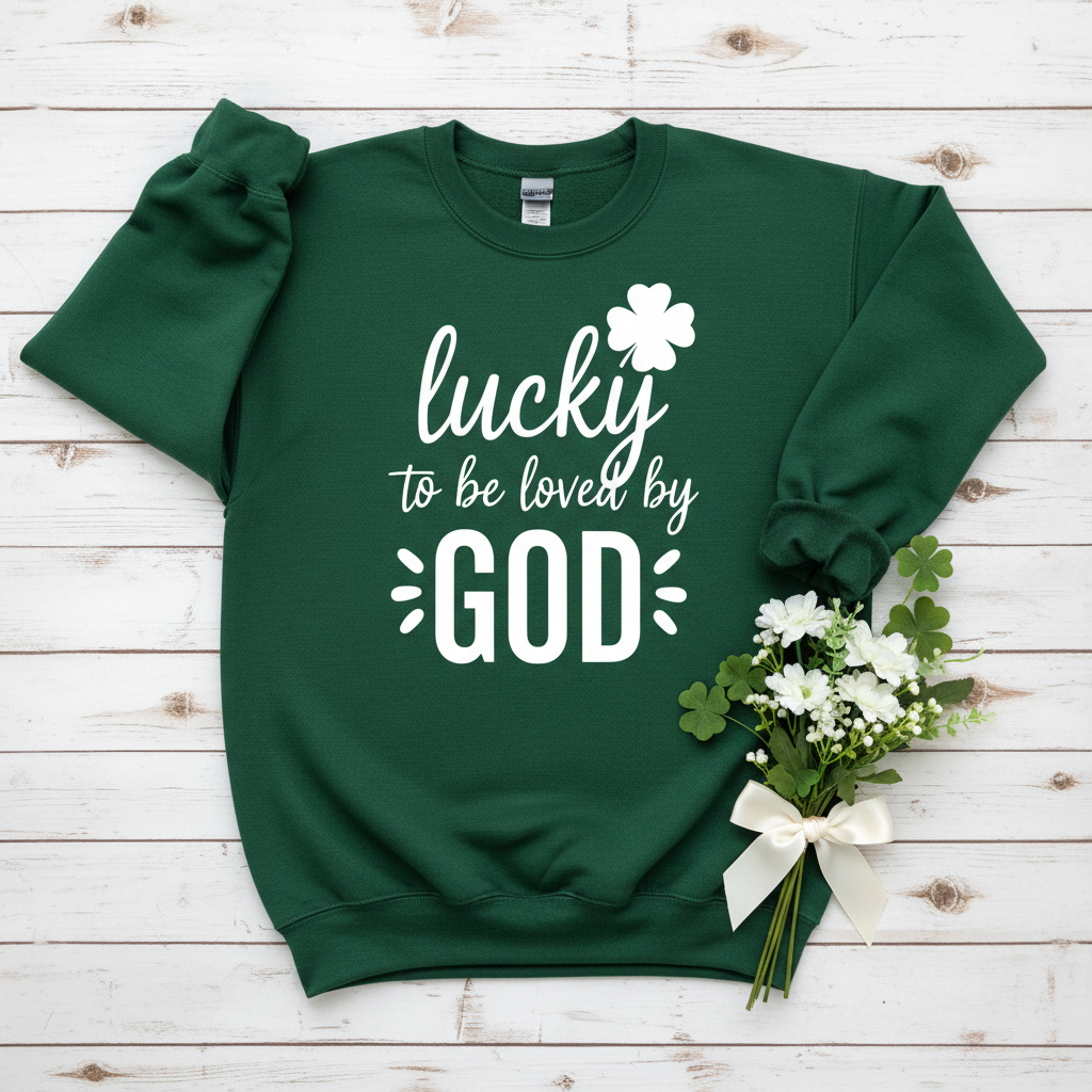LUCKY TO BE LOVED - YOUTH MEDIUM-HEAVY WEIGHT SWEATSHIRT