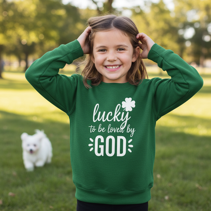 LUCKY TO BE LOVED - YOUTH MEDIUM-HEAVY WEIGHT SWEATSHIRT