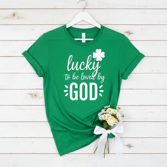 LUCKY TO BE LOVED BY GOD - YOUTH PREMIUM T-SHIRT