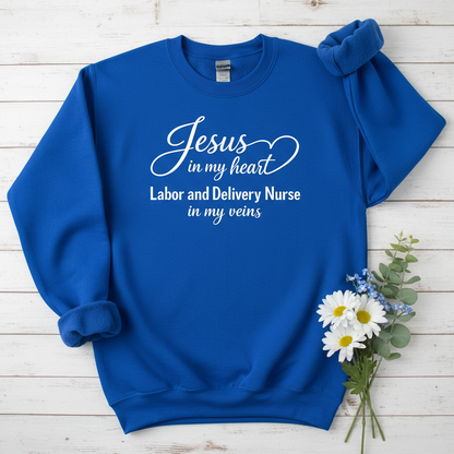 JESUS IN MY HEART - MEDIUM-HEAVY WEIGHT SWEATSHIRT