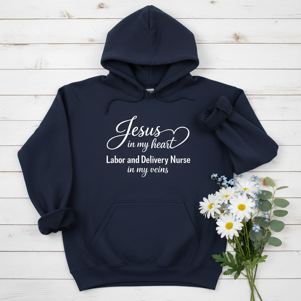 JESUS IN MY HEART - MEDIUM-HEAVY WEIGHT HOODIE