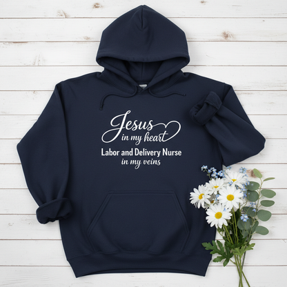 JESUS IN MY HEART - MEDIUM-HEAVY WEIGHT HOODIE