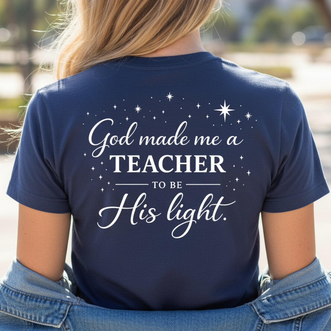 GOD MADE ME A TEACHER - PREMIUM T-SHIRT