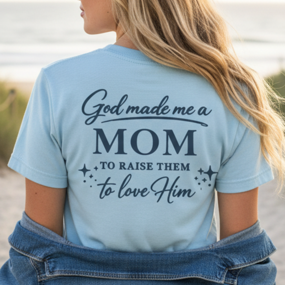 GOD MADE ME A MOM - PREMIUM T-SHIRT