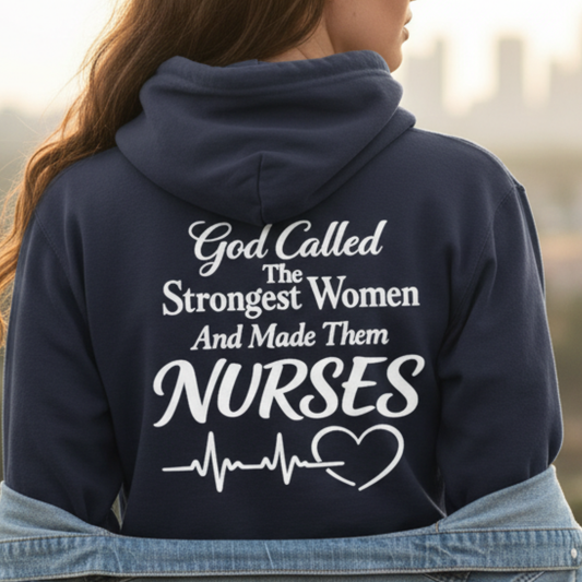 GOD CALLED NURSES - MEDIUM-HEAVY WEIGHT HOODIE