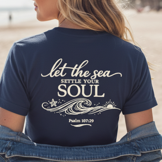 LET THE SEA SETTLE YOUR SOUL - V-NECK PREMIUM T-SHIRT