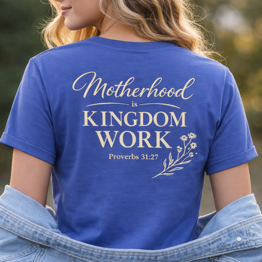 MOTHERHOOD IS KINGDOM WORK FLORAL - PREMIUM T-SHIRT