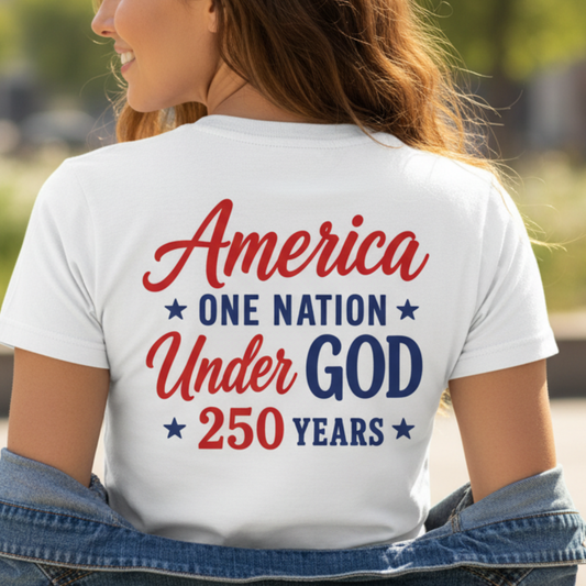 AMERICA ONE NATION 250 - V-NECK PREMIUM T-SHIRT