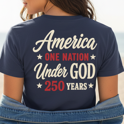 AMERICA ONE NATION 250 - V-NECK PREMIUM T-SHIRT