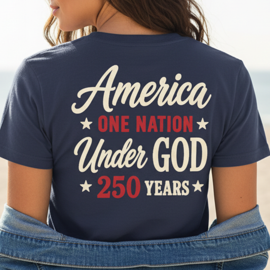 AMERICA ONE NATION 250 - V-NECK PREMIUM T-SHIRT