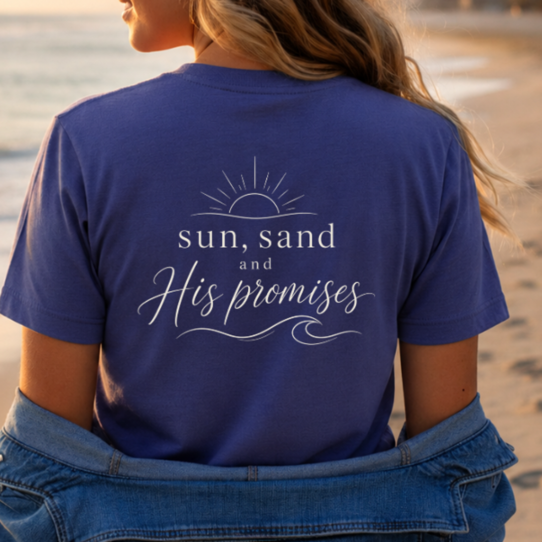 SUN SAND HIS PROMISES - PREMIUM T-SHIRT