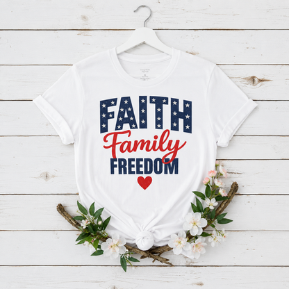 FAITH FAMILY FREEDOM - PREMIUM T-SHIRT