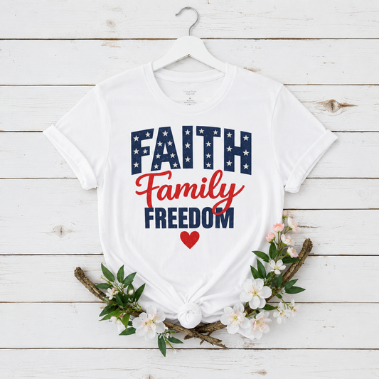 FAITH FAMILY FREEDOM - PREMIUM T-SHIRT