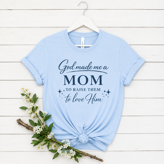 GOD MADE ME A MOM FRONT ONLY - PREMIUM-T-SHIRT