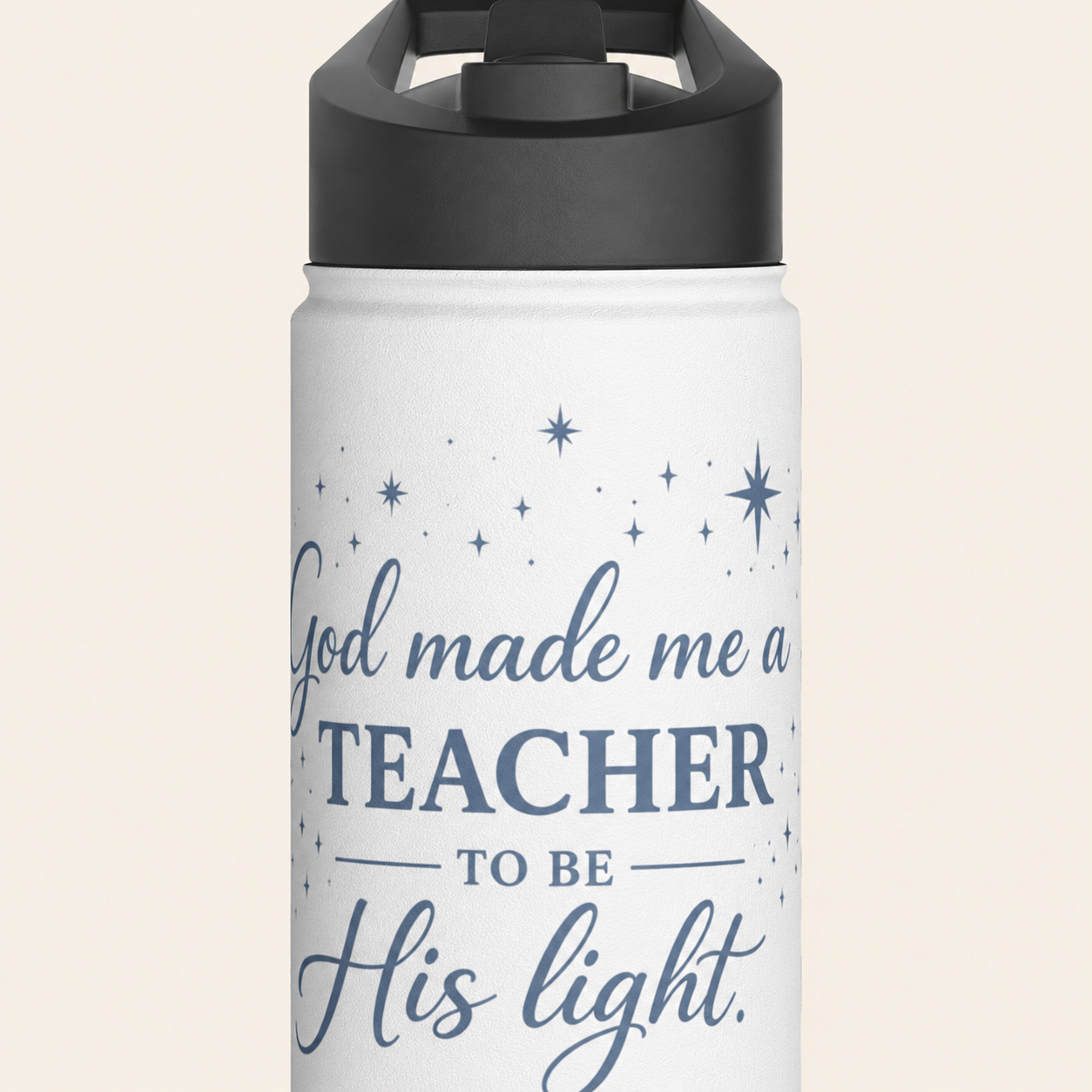 GOD MADE ME A TEACHER - 32oz WATER BOTTLE