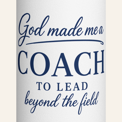 GOD MADE ME A COACH/FIELD - 18oz WATER BOTTLE