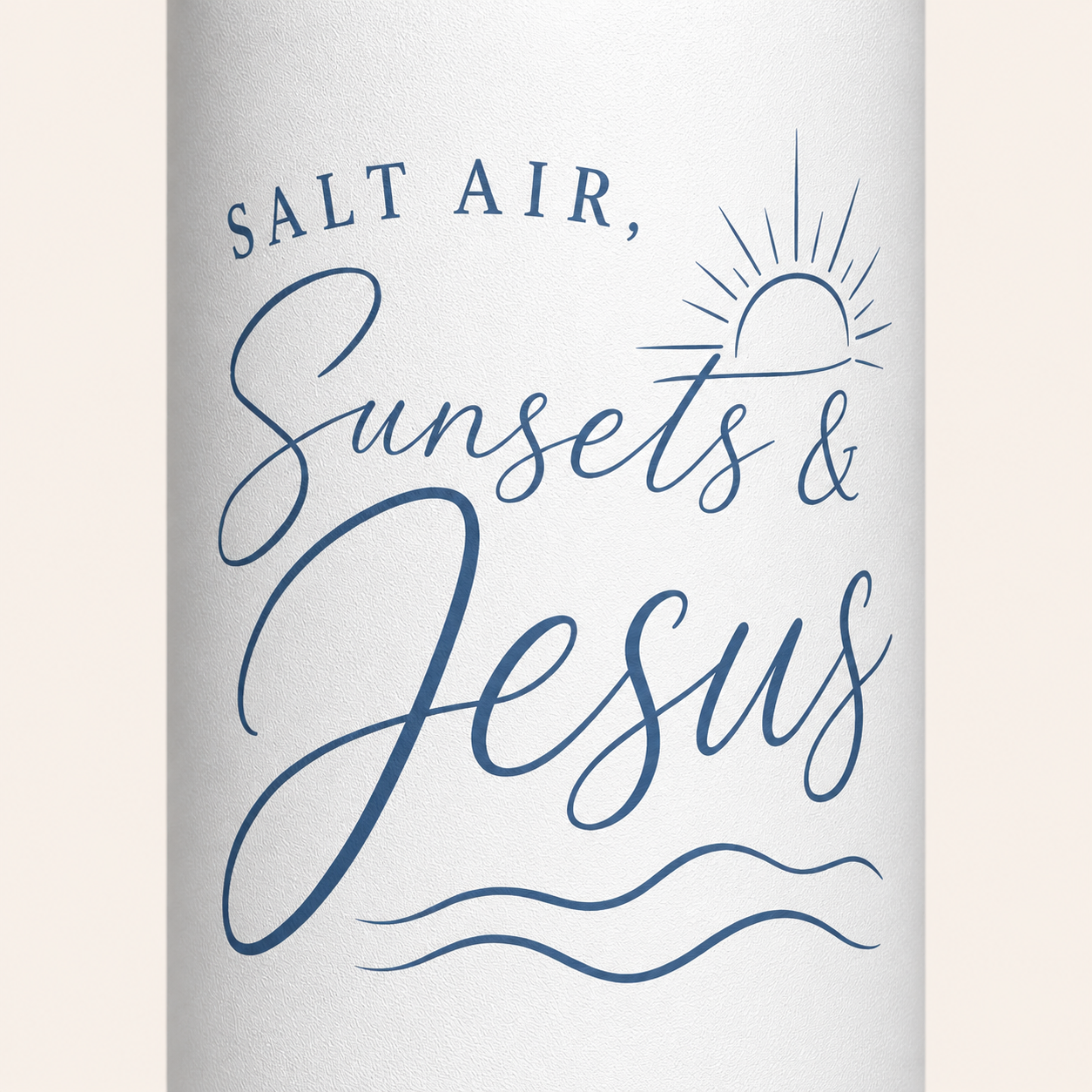 SALT AIR SUNSETS AND JESUS - 18oz WATER BOTTLE