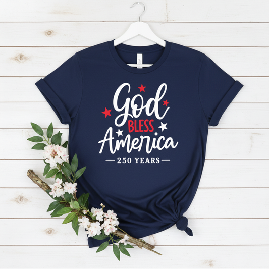 GOD BLESS AMERICA 250/FRONT - PREMIUM T-SHIRT
