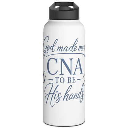 GOD MADE ME A CNA - 32oz WATER BOTTLE