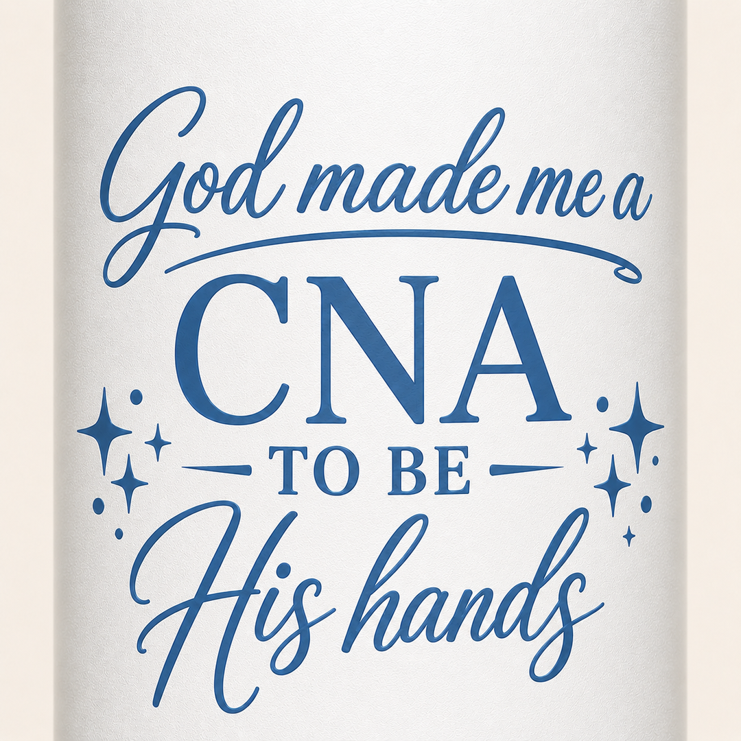GOD MADE ME A CNA - 32oz WATER BOTTLE