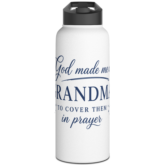 GOD MADE ME A GRANDMA - 32oz WATER BOTTLE