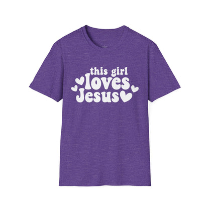 THIS GIRL LOVES JESUS - PREMIUM T-SHIRT