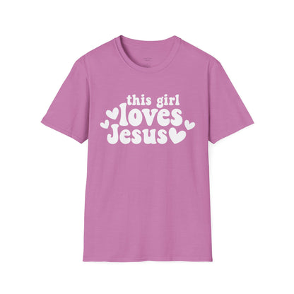 THIS GIRL LOVES JESUS - PREMIUM T-SHIRT