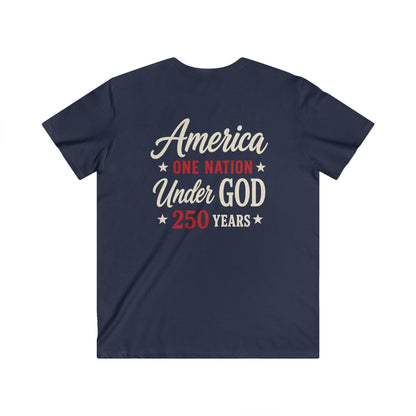 AMERICA ONE NATION 250 - V-NECK PREMIUM T-SHIRT