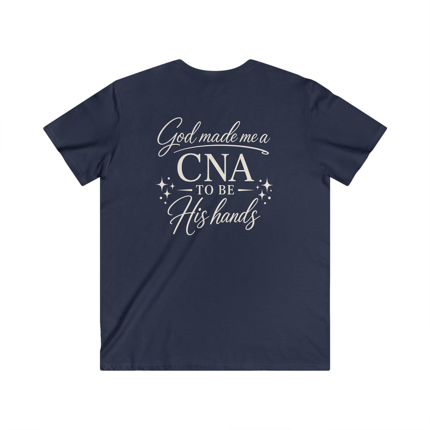 GOD MADE ME A CNA - V-NECK PREMIUM T-SHIRT