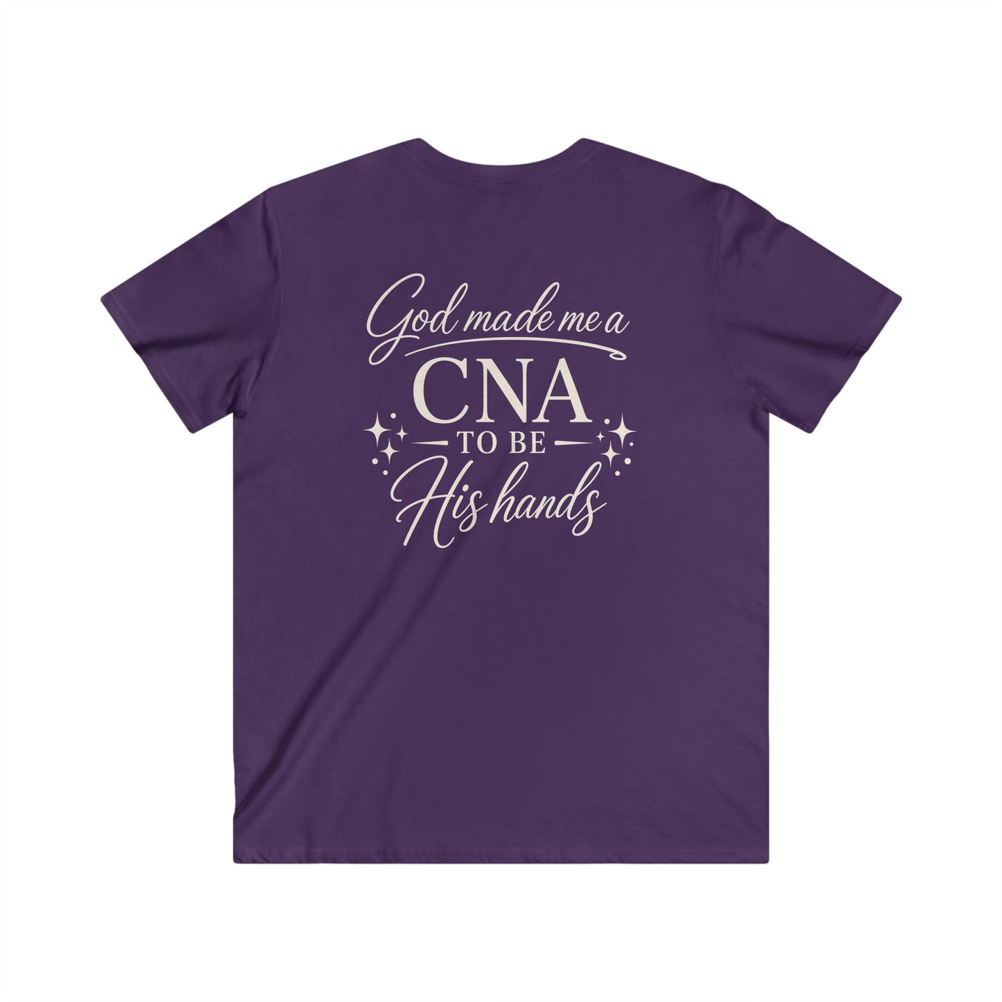 GOD MADE ME A CNA - V-NECK PREMIUM T-SHIRT
