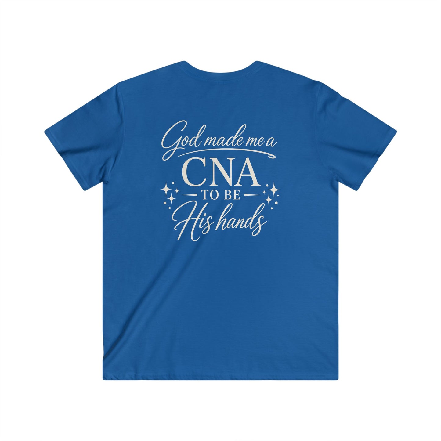 GOD MADE ME A CNA - V-NECK PREMIUM T-SHIRT
