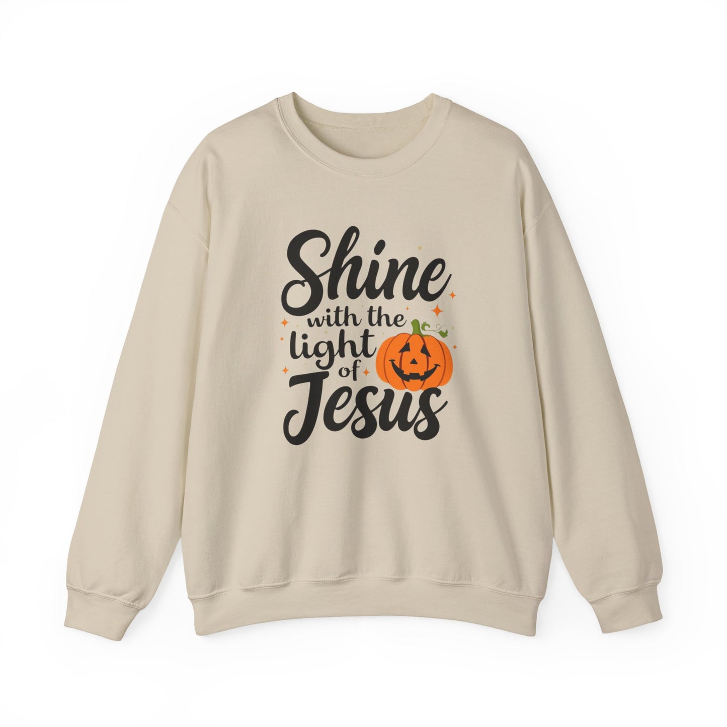 SHINE WITH THE LIGHT OF JESUS - MEDIUM-HEAVY WEIGHT SWEATSHIRT