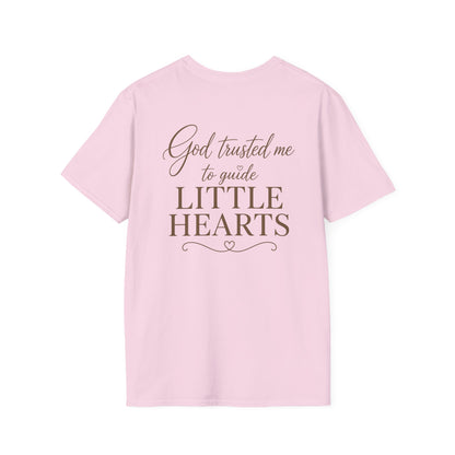 GOD TRUSTED ME TO GUIDE  LITTLE HEARTS - PREMIUM T-SHIRT