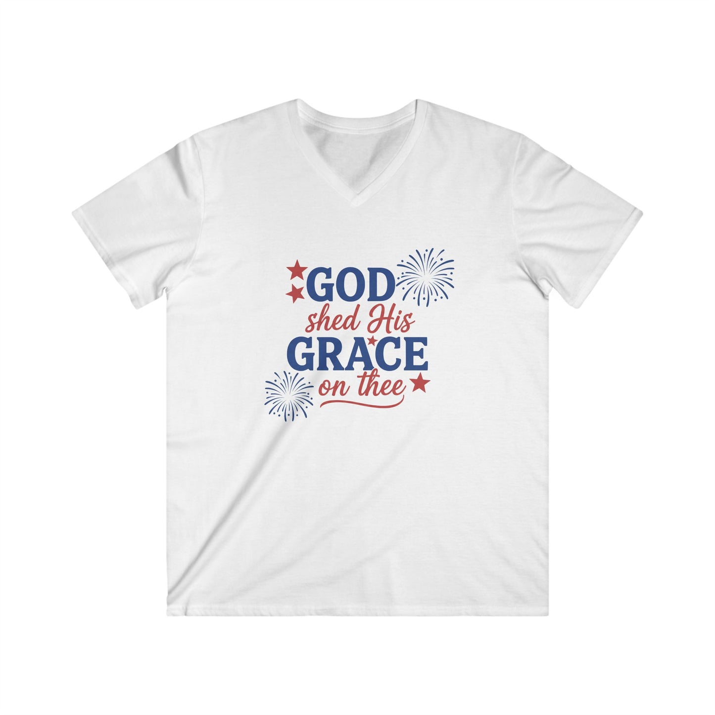GOD SHED HIS GRACE ON THEE - V-NECK PREMIUM T-SHIRT