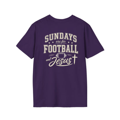 SUNDAYS ARE FOR FOOTBALL AND JESUS - PREMIUM T-SHIRT