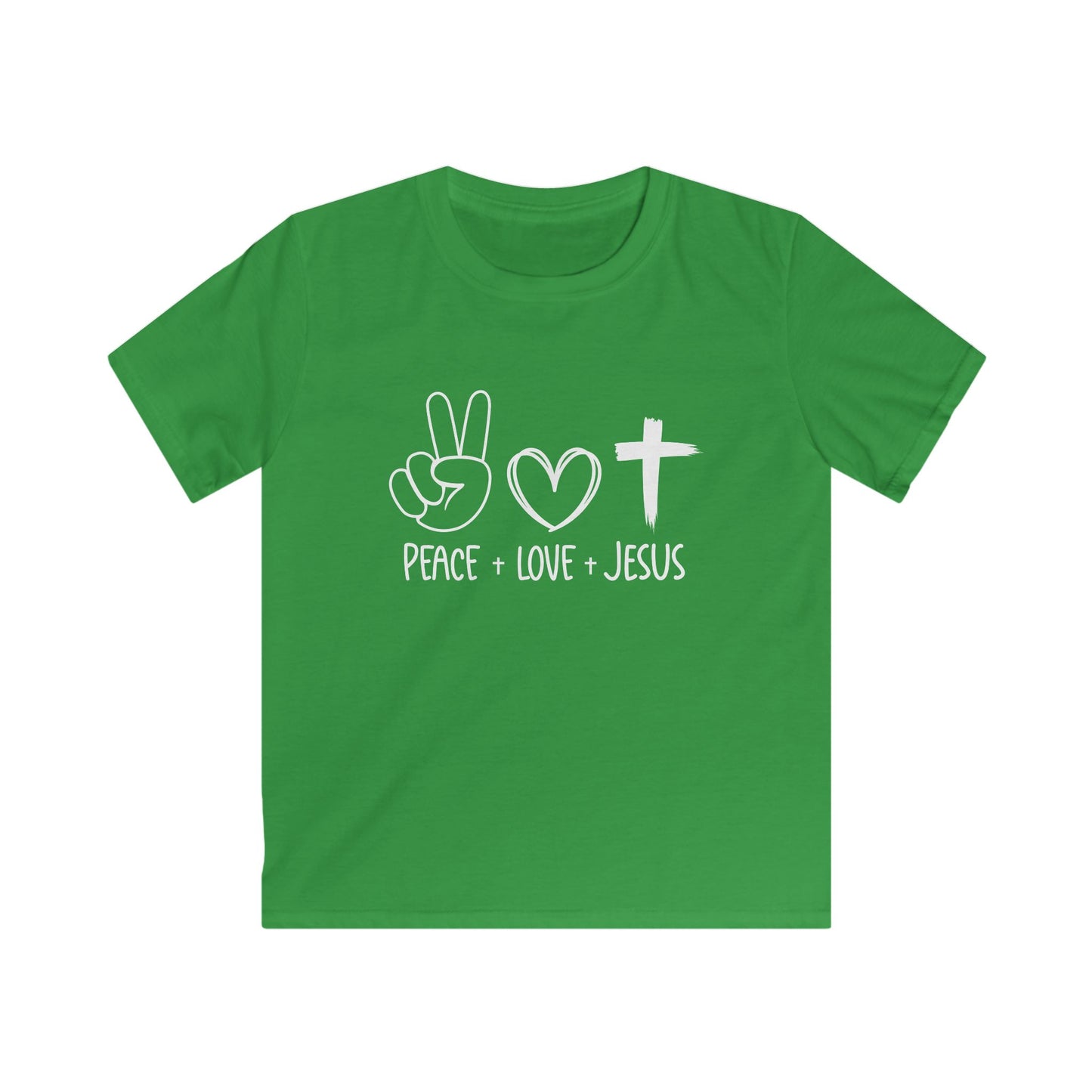 PEACE LOVE JESUS - YOUTH PREMIUM T-SHIRT