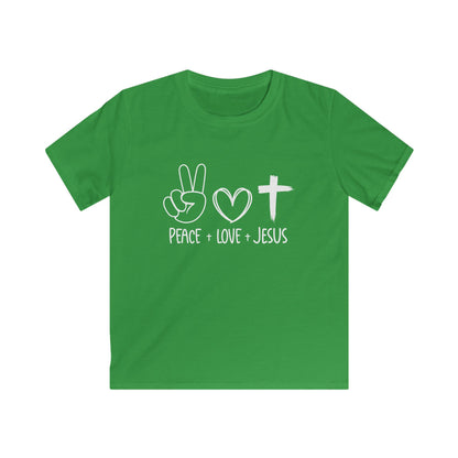 PEACE LOVE JESUS - YOUTH PREMIUM T-SHIRT