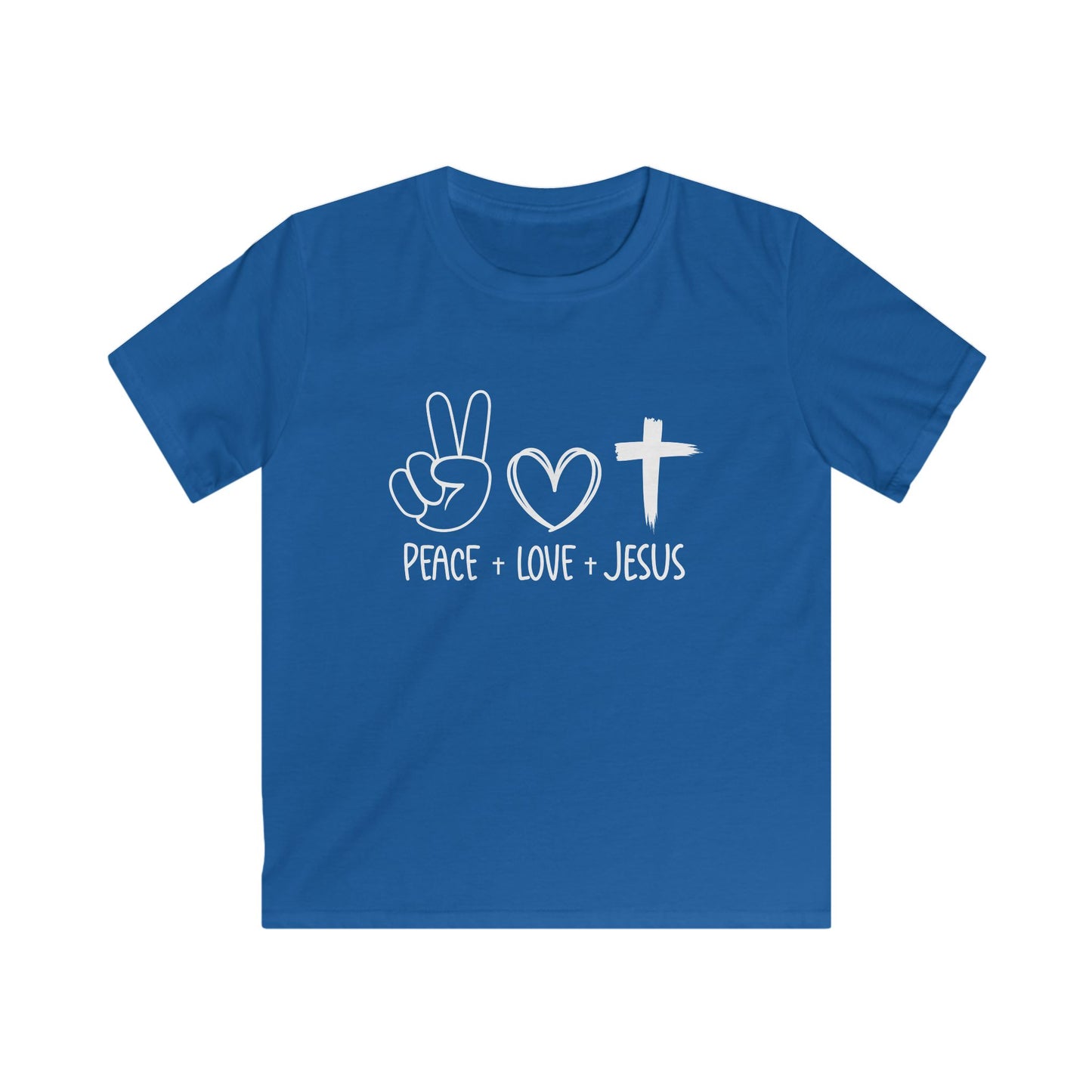 PEACE LOVE JESUS - YOUTH PREMIUM T-SHIRT
