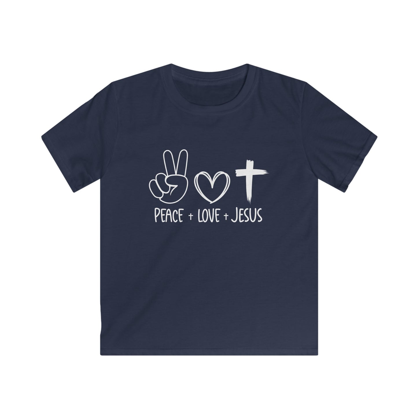 PEACE LOVE JESUS - YOUTH PREMIUM T-SHIRT
